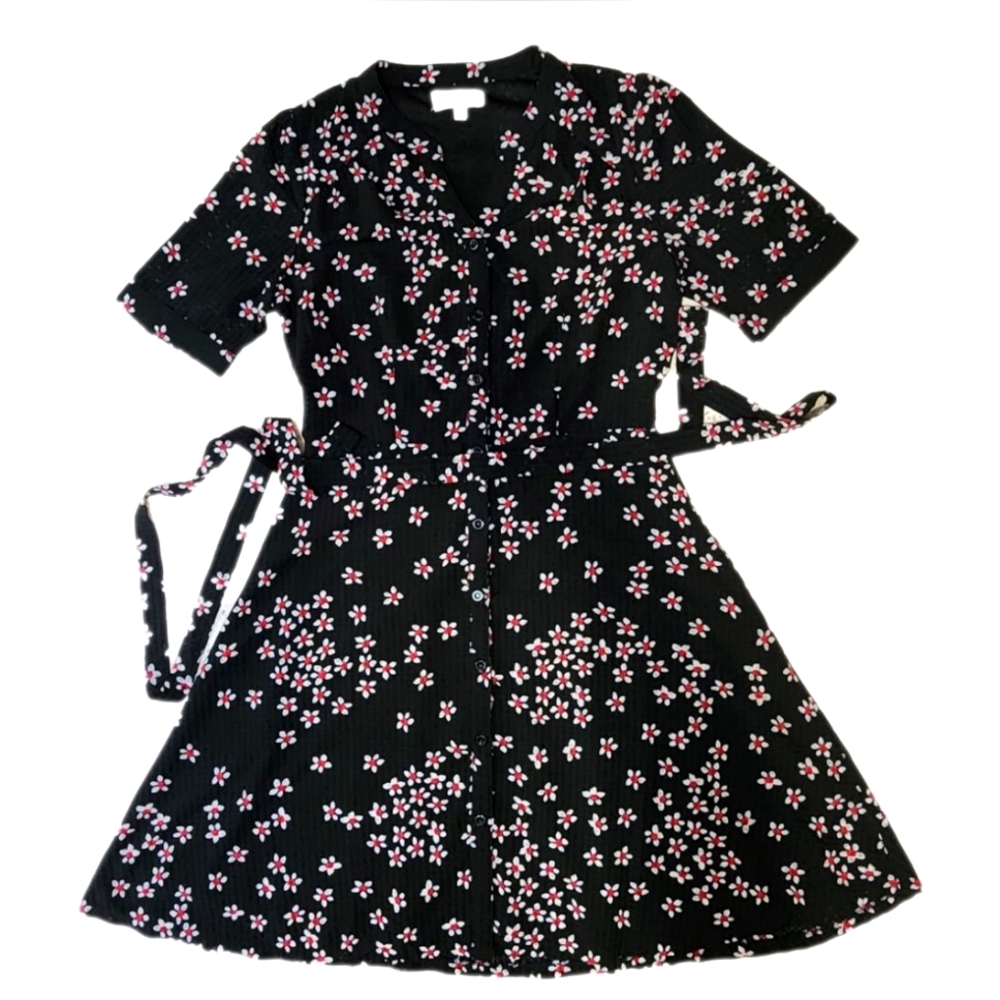 Apple & Eve Black Floral Dress